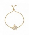 Allah Bracelet Cubic Zirconia Adjustable Chain Muslim Jewelry Gold /Platinum Plated Charm Bracelet - CS188USD8CU