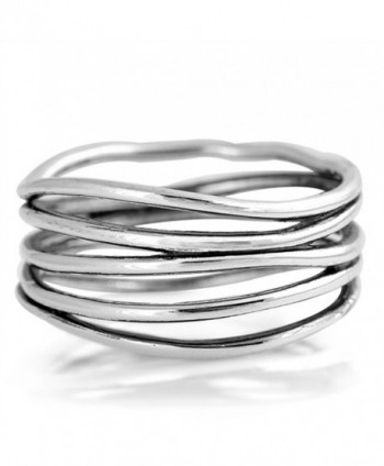 Oxidized Bar Knot Wide Wedding Ring New 925 Sterling Silver Open Band Sizes 4-10 - C2182LNKKLU