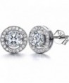 ZENI Silver Earrings Zirconia Cushion - Silver Earrings - C1182ZTO5SM