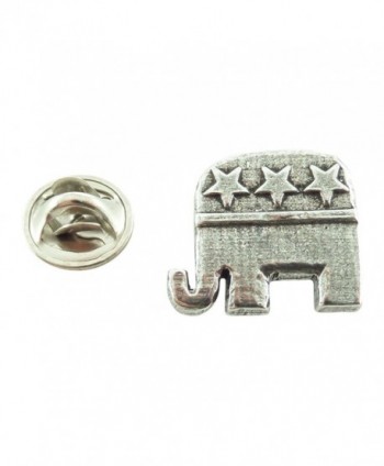 Creative Pewter Designs- Pewter Republican Elephant Mini Pin- Antiqued Finish- A1030MP - CK127C07ME9
