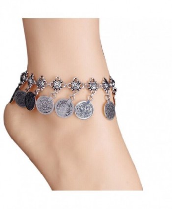 Sandistore 1PC Tribal Ethnic Coin Tassel Gypsy Festival Turkish Beach Anklet Jewelry Anklets Chain - CZ123VY6Q5V