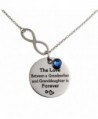 R.H. Jewelry Stainless Steel Necklace- Grandma and Granddaught Infinity Love Pendant With Blue Charm - CD12FK1L3AZ