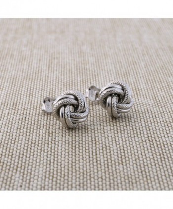 Sterling Silver Rhodium Textured Earrings