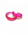 2 Inch Thick Hoop Earrings Melange Pink Hoop Earrings Lucite Earrings - CY12005YIB3