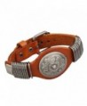 Leather Round Adjustable Bracelet for Men Women - CZ128HQHDVJ