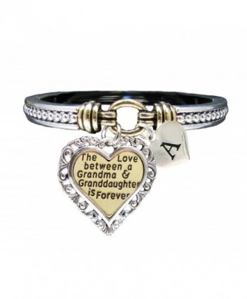 Bracelet Custom Love Between Grandma & Granddaughter is Forever Silver Jewelry - C017XWK22AZ