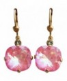 Catherine Popesco Goldtone Crystal Round Earrings- Ultra Blush 6556G - CP11XSK9H8R