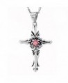 Ammazona Fashion Vintage Sacred Heart Diamond Cross Pendant Necklace Jewelry - C112HEVATXL