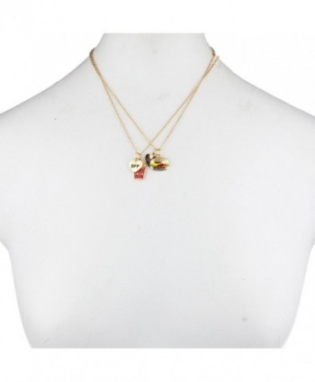 Lux Accessories Goldtone Burgers Necklace in Women's Pendants