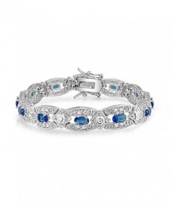 Bling Jewelry Simulated Sapphire Bracelet