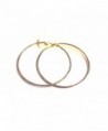 Large Hoop Earrings Gold or Silver Plated Solid Hoops 4 inch Hoop Earrings - CR12GLRG74F