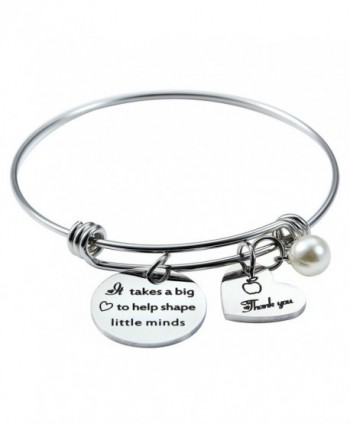 Meibai Teacher Expandable Bracelet Appreciation - It TakeS a Big Heart to Help Shape Little Minds - CY1802M55N7