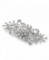 Mariell Vintage Spray Bridal Crystal Brooch Pin - Top Selling Antique Silver Rhinestone Fashion Brooch - CR123A55CBT