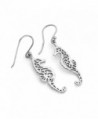 Sterling Silver Filigree Seahorse Earrings