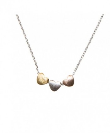 Handmade 3 Heart Necklace for Women Gold- Silver or Rose Gold | SPUNKYsoul Collection - CP1882WSZKL