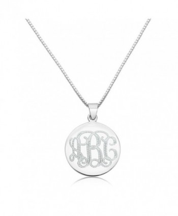 Sterling Personalized Monogram Engraved Necklace