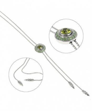 Adjustable Necklace Zircon Pendant Green in Women's Y-Necklaces