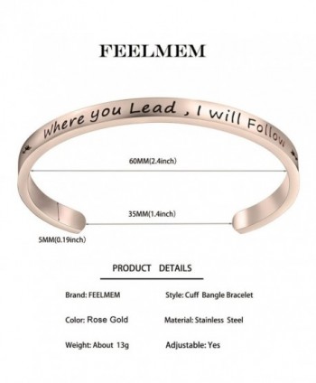 FEELMEM Friendship Bracelet Inspirational Daughter in Women's Cuff Bracelets