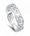 Celtic Design Band .925 Sterling Silver Ring Sizes 5-10 - CF12639ZS5F