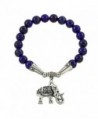 Falari Elephant Lucky Charm Natural Stone Bracelet Lapis Lazuli B2448-LAPS - C6124HGLQB1