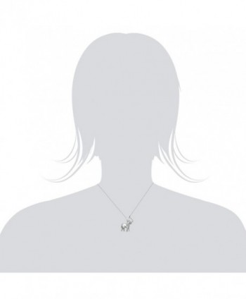 Sterling Silver Elephant Necklace Pendant in Women's Pendants
