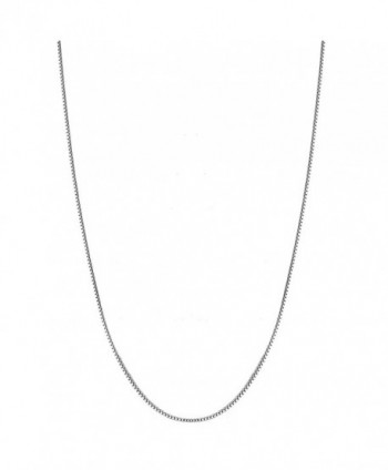 925 Sterling Silver .8mm Thin Italian Box Chain Necklace All Sizes 14" - 36" - CQ1292N8UZT