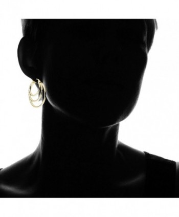 Flashed Sterling Round Tube Polished Earrings in Women's Hoop Earrings