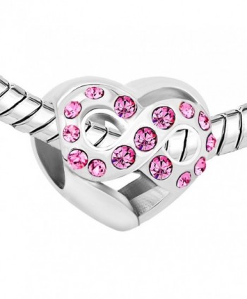 LovelyJewelry Infinity Heart Charm Bracelet