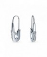 Bling Jewelry 316L Surgical Steel Crystal Safety Pin Ear Threader Earrings - CO12HTSJYTZ