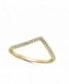 Gold Tone Chevron Stackable Sterling Silver