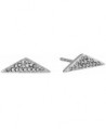 Fossil Triangle Stud Earrings - Silver - C6125HRWV31