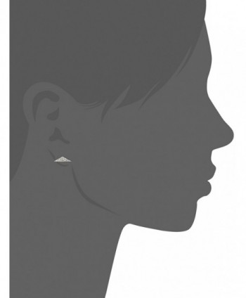 Fossil Triangle Silver Stud Earrings