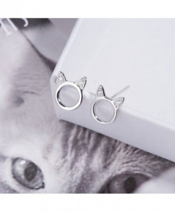 Meow Star Earrings Sterling Silver