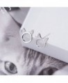 Meow Star Earrings Sterling Silver