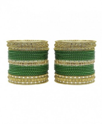 MUCHMORE Great Traditional Fashion Green Bangle Indian Party wear Jewelry - CN12O6TMI4R