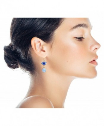 Cloisonn%C3%A9 Handcrafted Earrings Dangling Chalcedony in Women's Drop & Dangle Earrings
