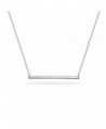 Bling Jewelry Modern Bar Pendant Rhodium Plated Necklace 16 Inches - CL11W69JYMF