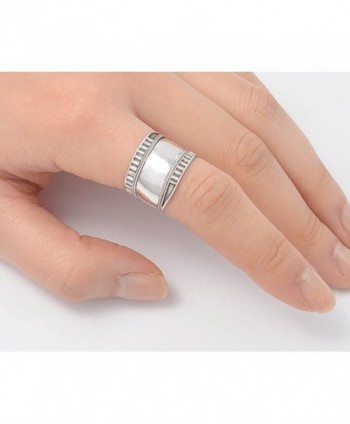Sterling Silver Womens Groove Design in Women's Band Rings