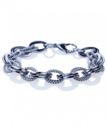 Double Link Stainless Steel Heavy Bracelet - CQ11PAYFGUB
