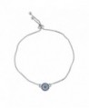 SENFAI Blue Turkey Evil Eye Charm Bracelet Expandable 1 for All Wrist 3 Tone 9" - CA187KD7EQQ