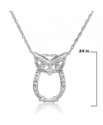 Sterling Silver Diamond Pendant Necklace 18inch
