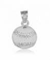 Baseball/Softball Sterling Silver Sports Charm Pendant - C311EI2GKFH