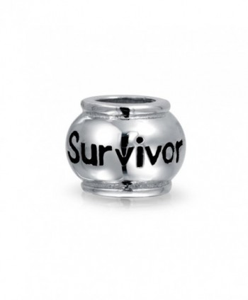 Bling Jewelry 925 Sterling Silver Survivor Inspirational Bead Charm - CS1162B1TKX