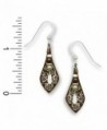 Chocolate Necktie Pattern Earrings Adajio in Women's Drop & Dangle Earrings
