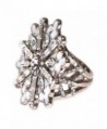 Ritzy Couture Wonderland Snowflake Silvertone in Women's Statement Rings