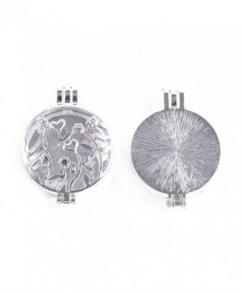 Aromatherapy Essential Diffuser Necklaces Silver tone
