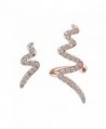 CIShop "Lighting" Asymmetry Simulated Diamond Stud Earrings Ear cuff Earrings Elegant Ear Wrap - Rosegold - CH12NYMJUBJ