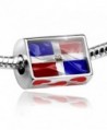 Bead with Hearts Dominican Republic 3D Flag - Charm Fit All European Bracelets- - CD11EF15B7J