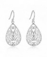 Highly Polished Sterling Silver Filigree Dangle Drop Earrings - New Arrival - CA17YCWWT66