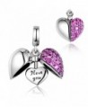 GW Love Heart Charm 925 Sterling Silver Bead Charm Fit for Pandora Bracelets - Gifts for Women /Girls - C612O7T8E6Q